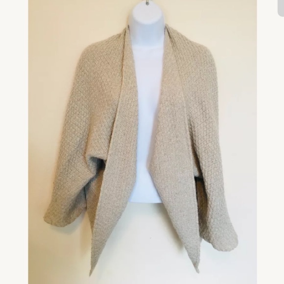 Brandy Melville Sweaters - Brandy Melville Knit OS Cream Cape Cover Up (r10)